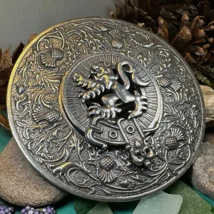 Royal Lion and Thistle Plaid Brooch