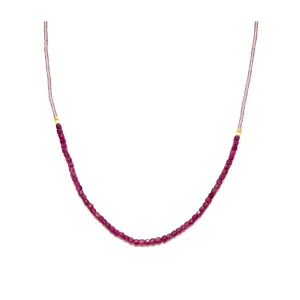 Ruby bead choker