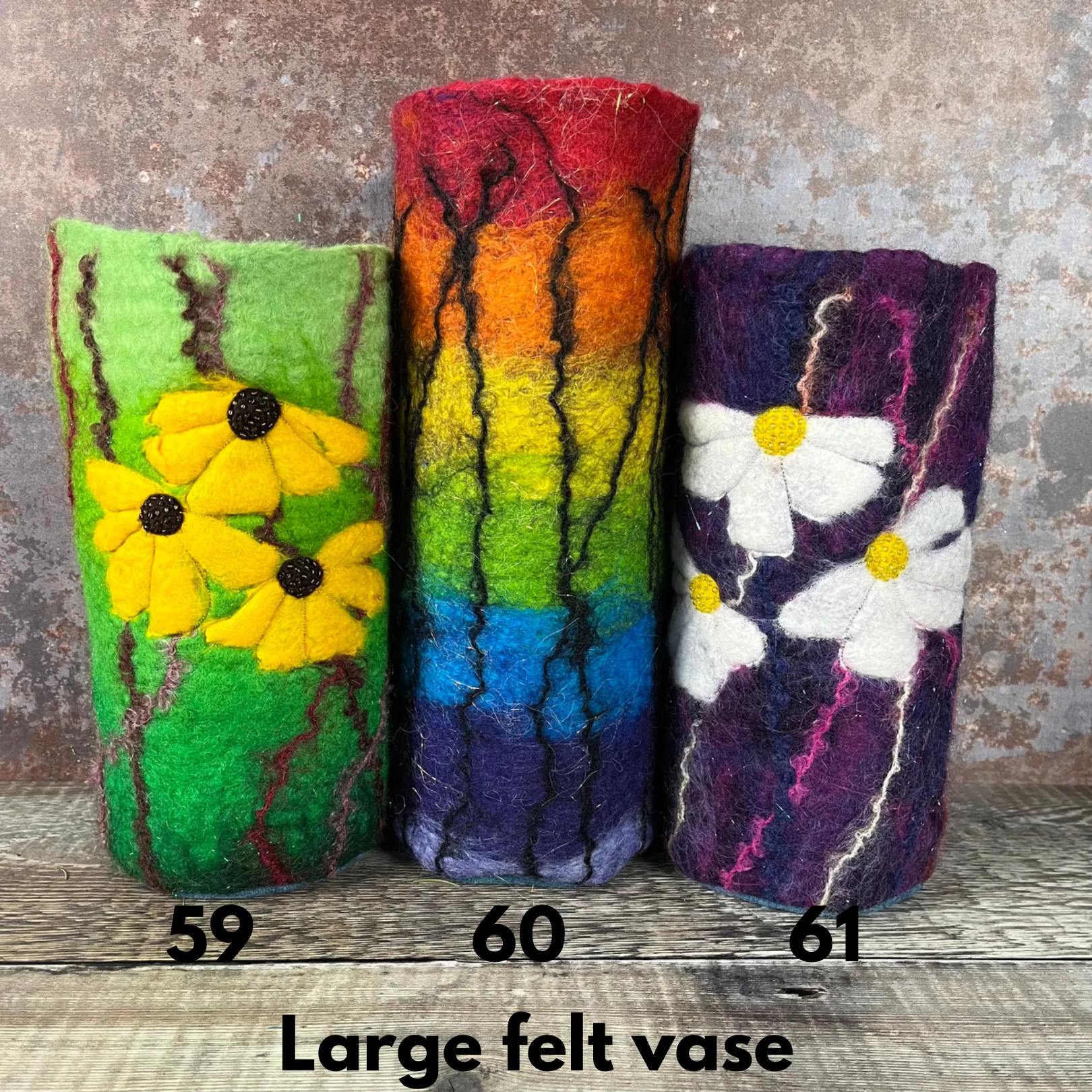 SALE! Bird and flower brooches, mosaic numbers and vases