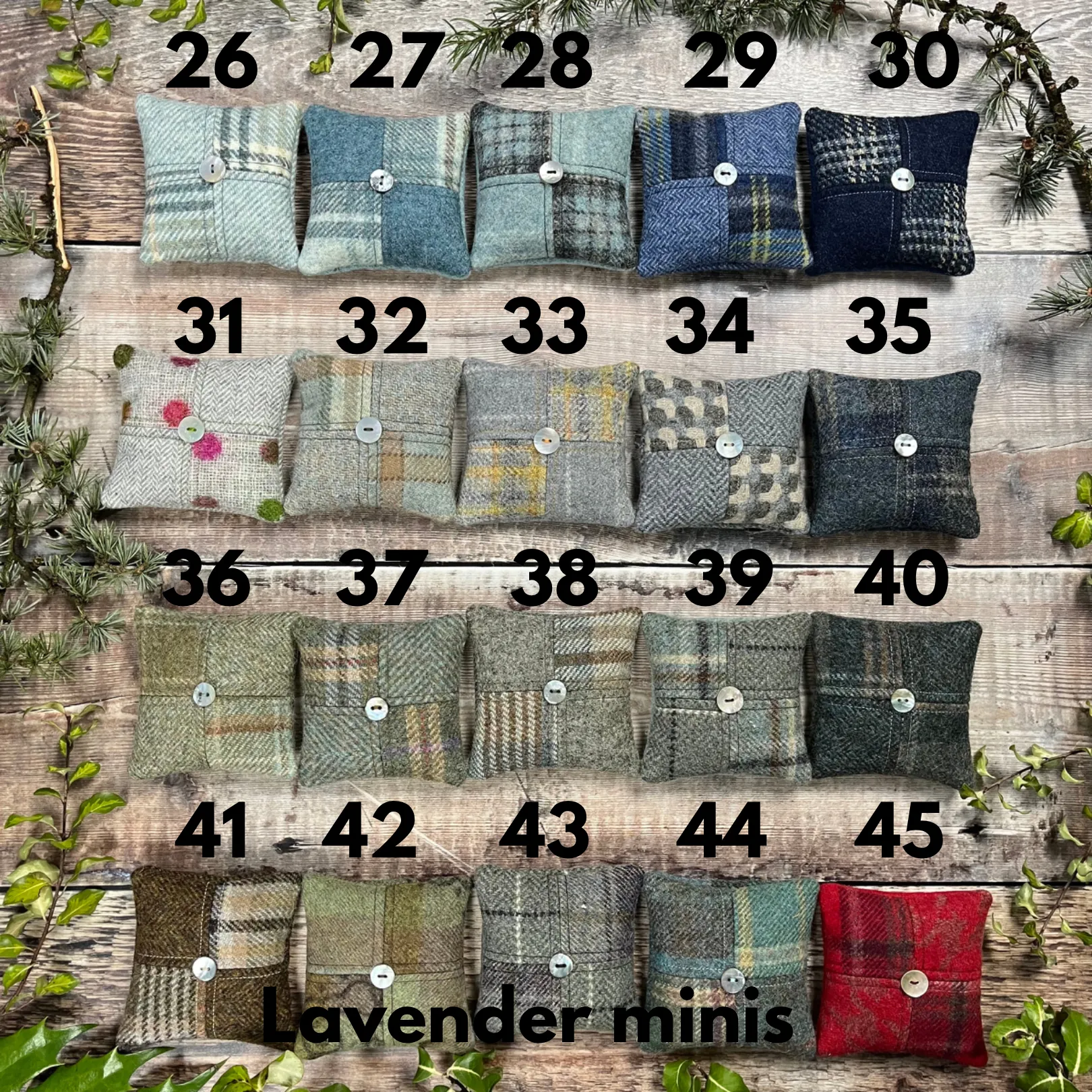 SALE! Bird and flower brooches, mosaic numbers and vases