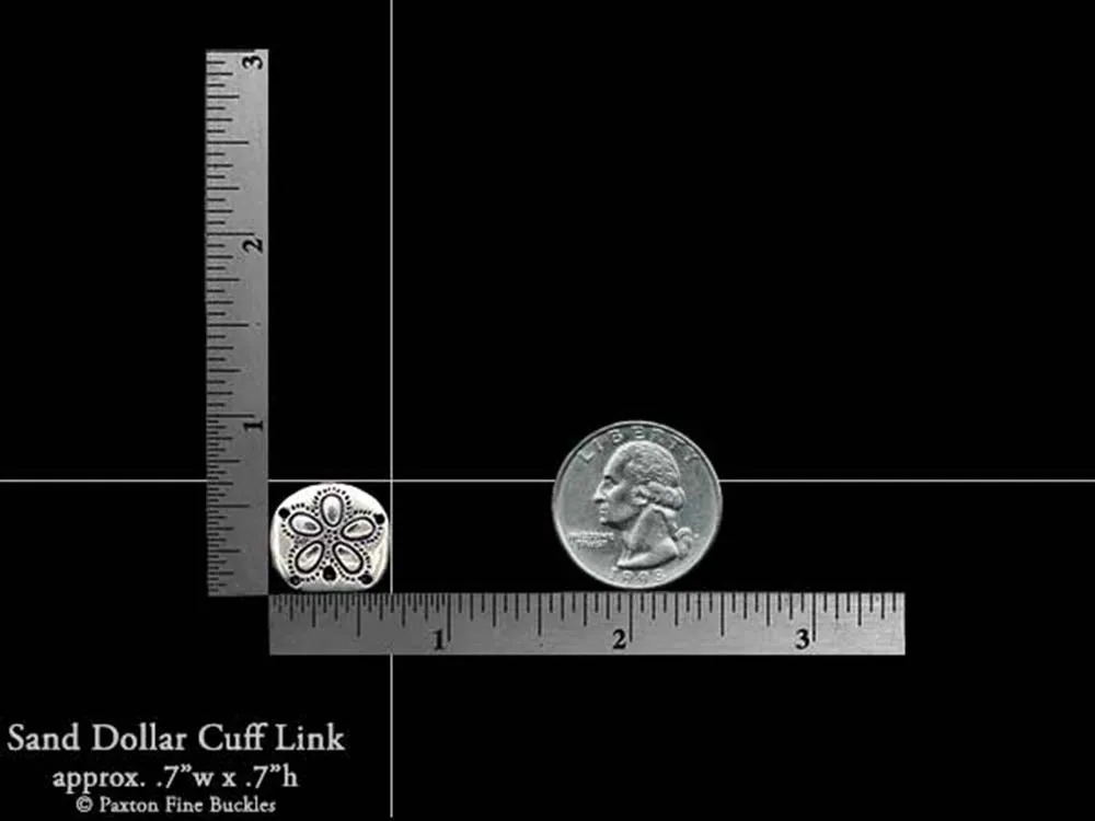 Sand Dollar Cuff Links Sterling Silver
