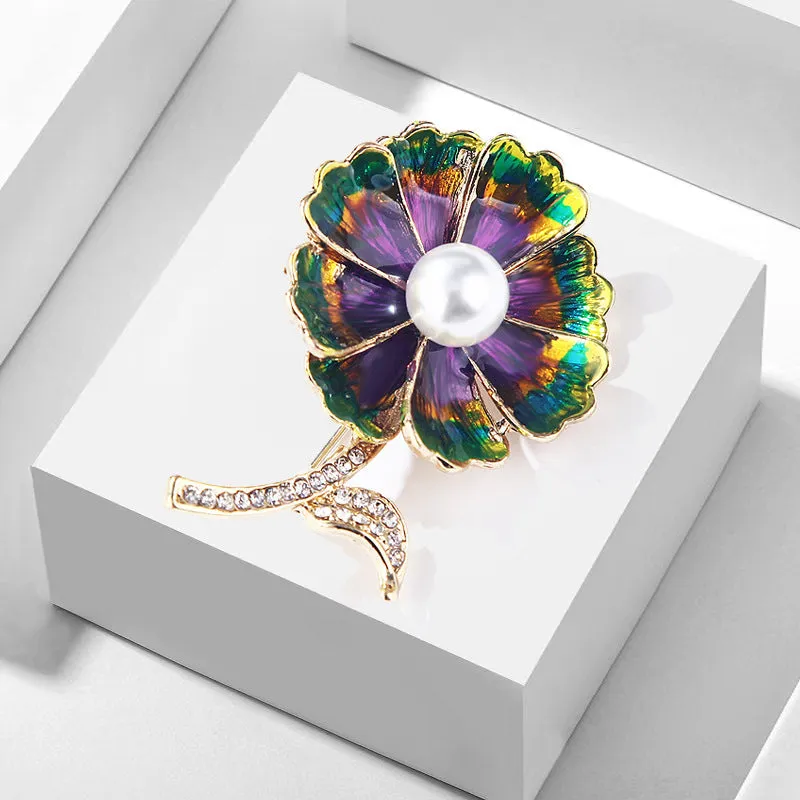 SB376 - Korean Flower Brooch