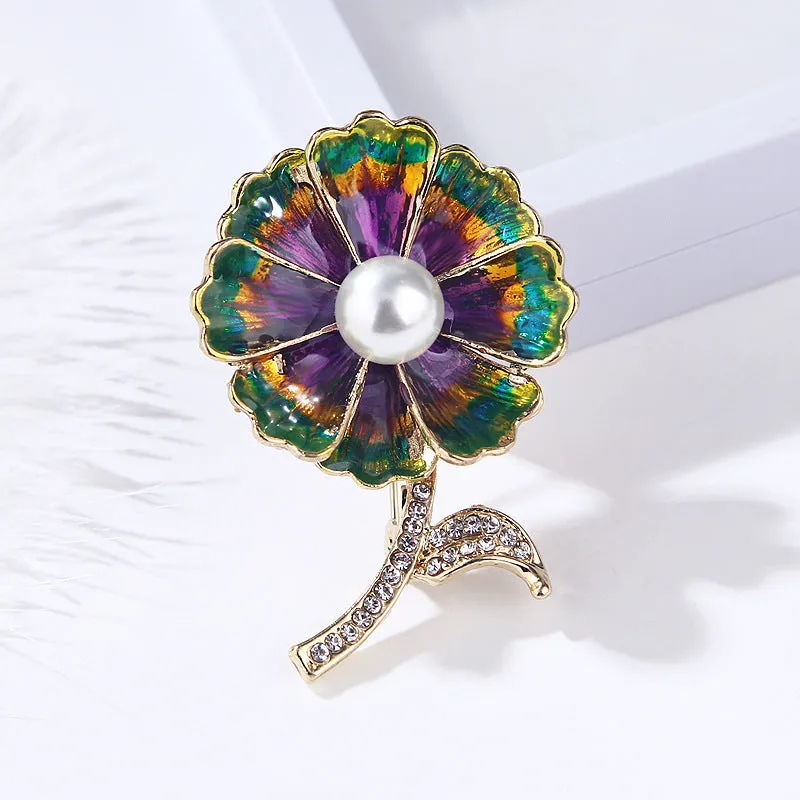 SB376 - Korean Flower Brooch