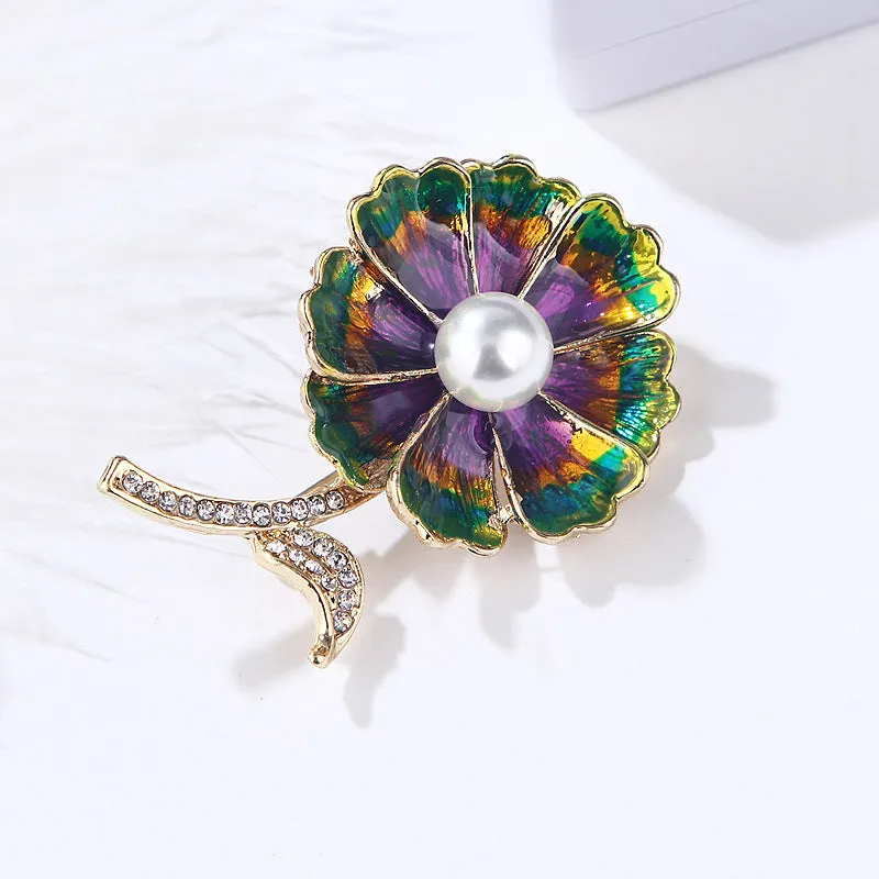SB376 - Korean Flower Brooch