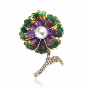 SB376 - Korean Flower Brooch