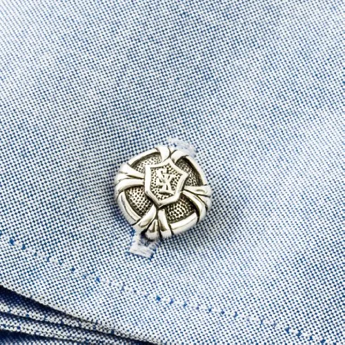 Scott Kay Men's Sterling Silver and Black Onyx Engraved Cross