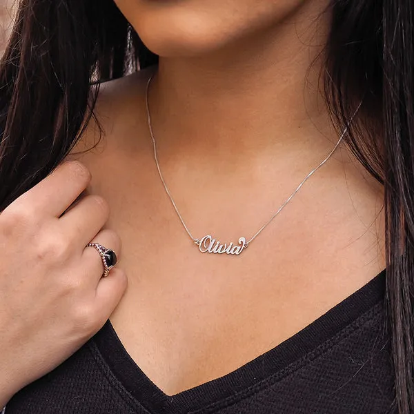 Script Name Necklace with Chain Included Jewelry