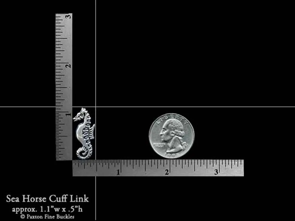 Seahorse Cuff Links Sterling Silver