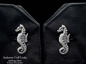 Seahorse Cuff Links Sterling Silver