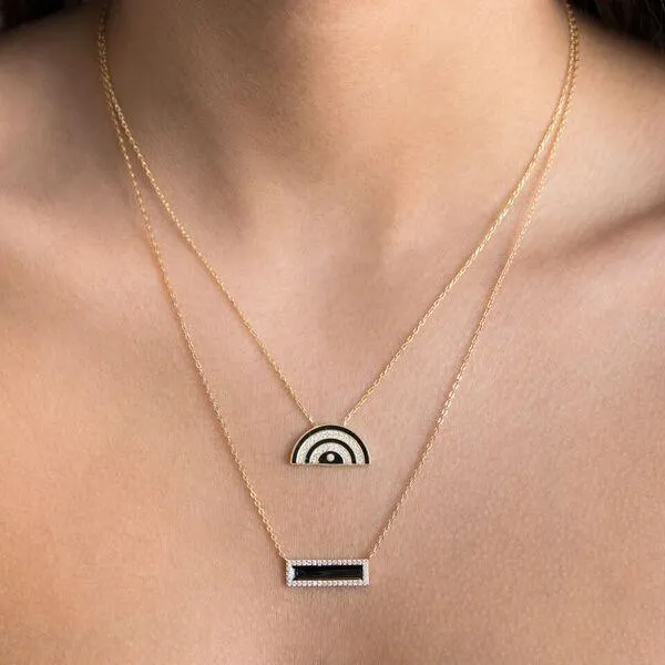 Shape Enamel Necklace