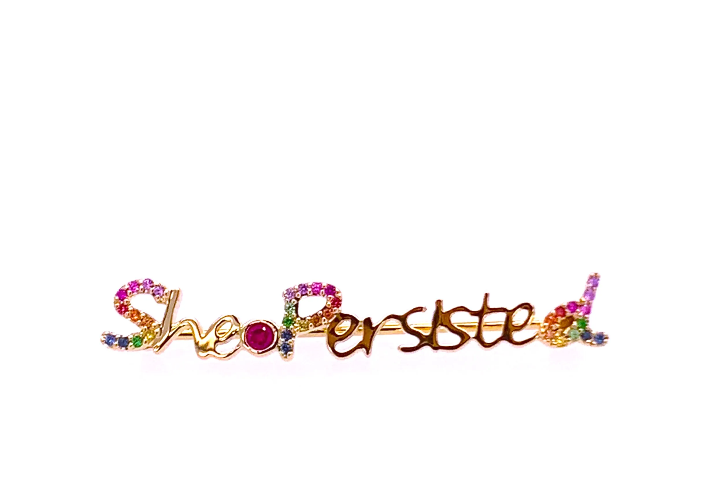 She Persisted Rainbow Brooch