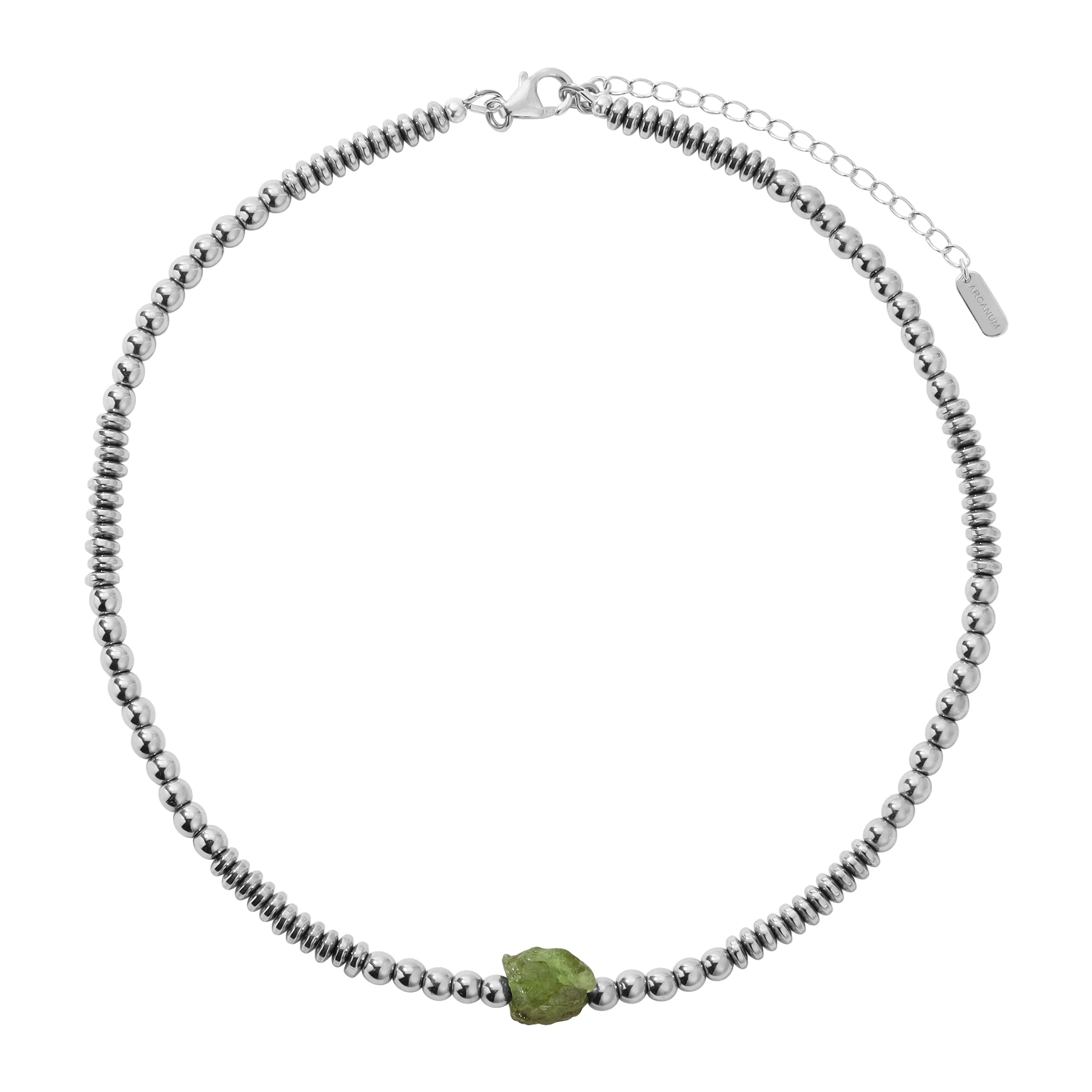 Shining Armor Choker - Peridot & Hematite