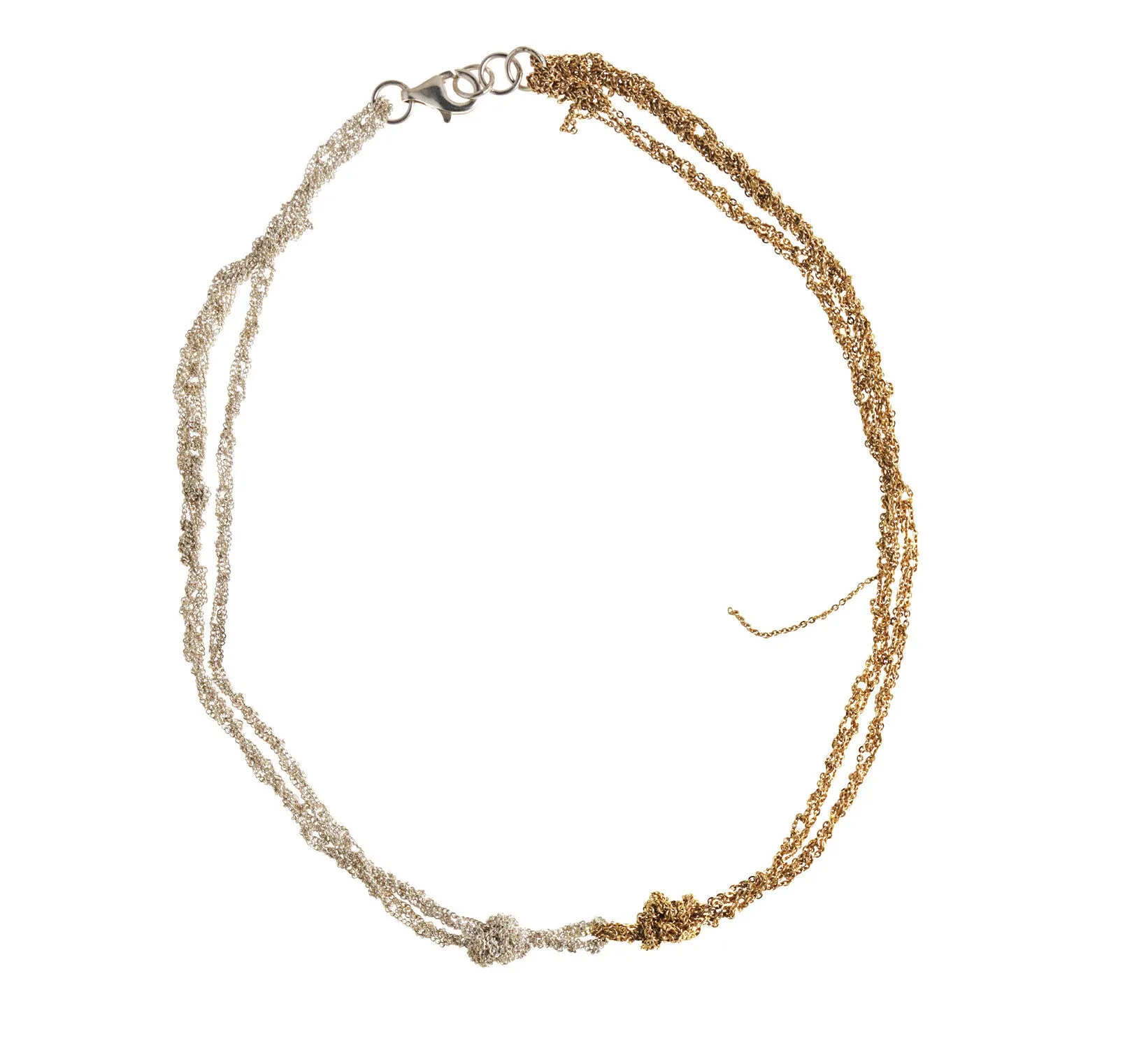 Siamese Choker in Silver   Gold