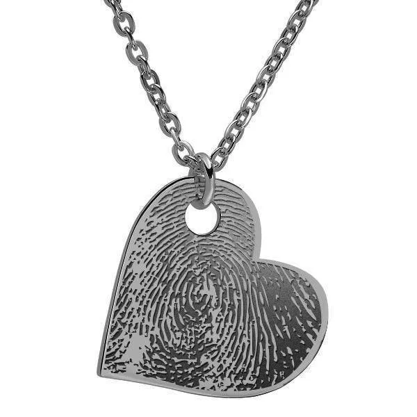 Sideways Heart-Shaped Custom Print Medal Jewelry