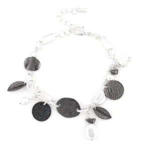 SILVER AND BLACK BRACELETS #210HS22 (8F7)