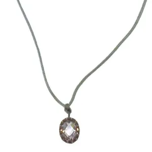 Silver and Cord Crystal Pendant