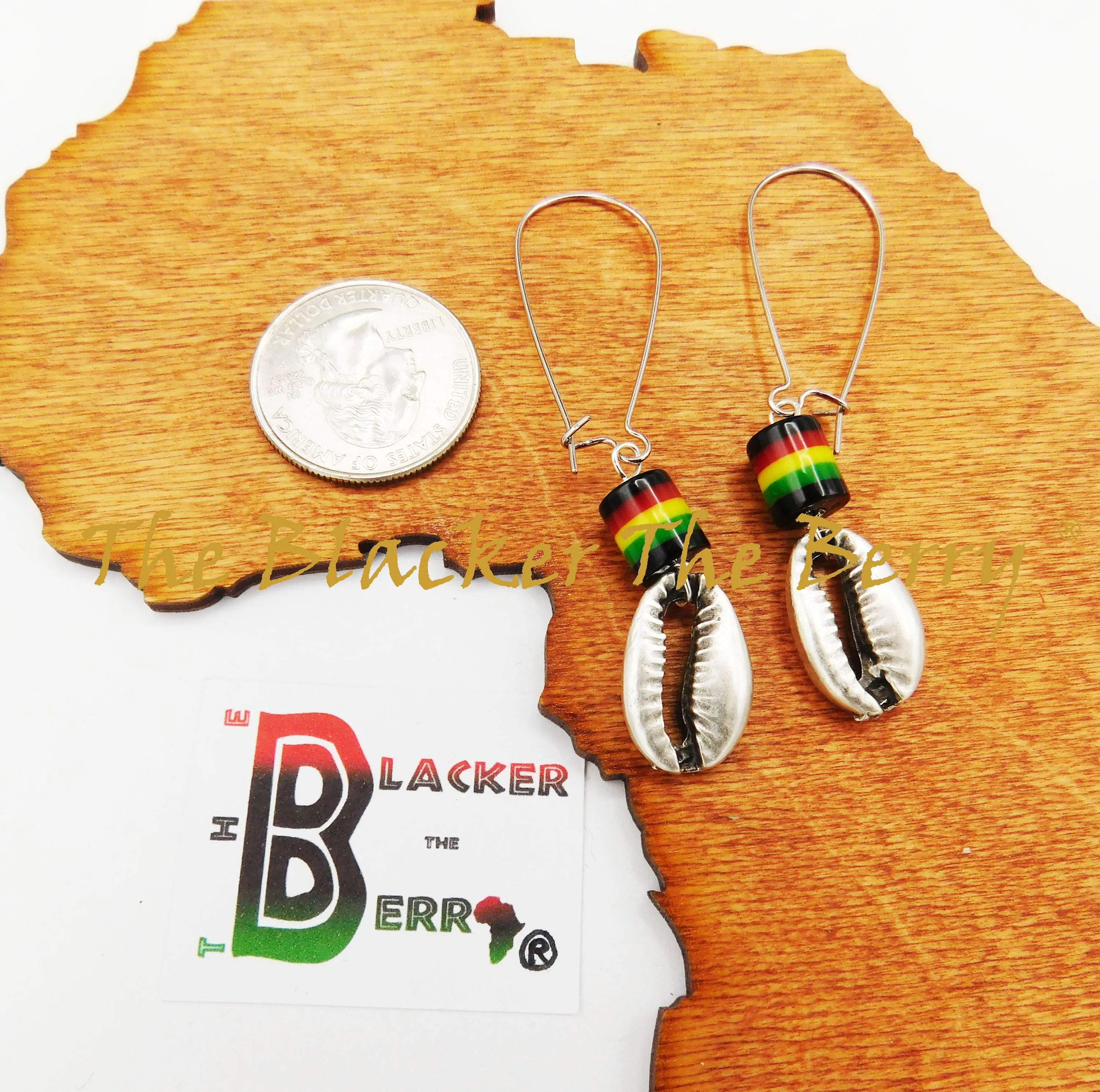 Silver Cowrie Earrings Rasta Jewelry Women