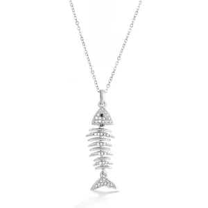 SILVER FISH PENDANT NECKLACES #FW1403532 (MG16)