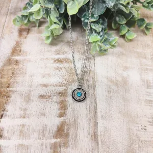 Silver Flower 9mm Bullet Necklace