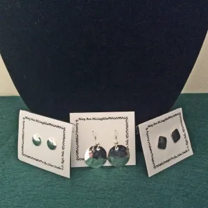 Silver Hammered Earrings