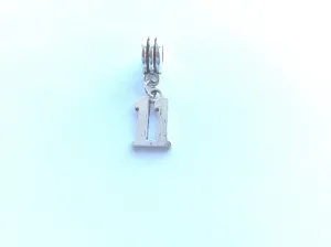 Silver Plated Number 11 Drop Charm