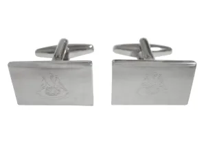 Silver Toned Etched Louisiana State Flag Cufflinks