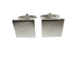 Silver Toned Etched Penny Farthing Bicycle Cufflinks