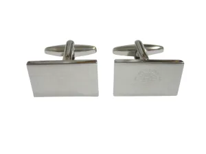 Silver Toned Etched South Dakota State Flag Cufflinks