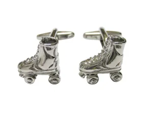 Silver Toned Rollerskates Cufflinks