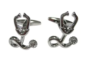 Silver Toned Toned Medical Stethoscope Cufflinks