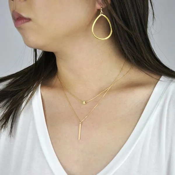 Single Bar Drop Necklace