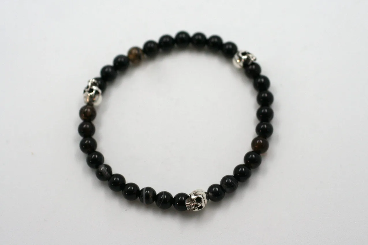 Skull Trinity Beaded Bracelet