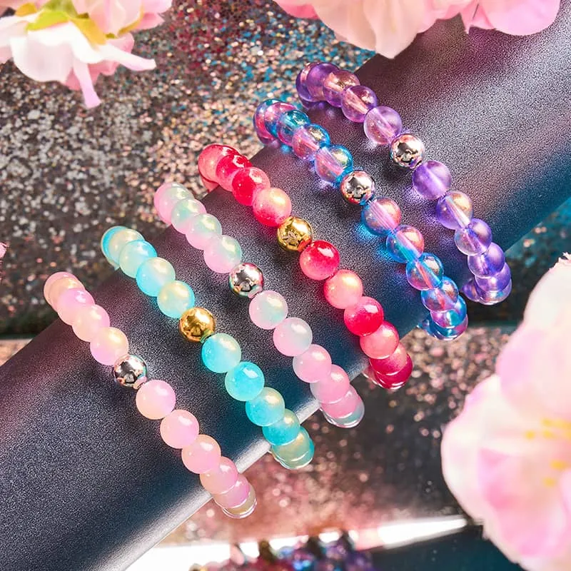 Sliced Melon | Shimmer Glass | Macrame Bracelet