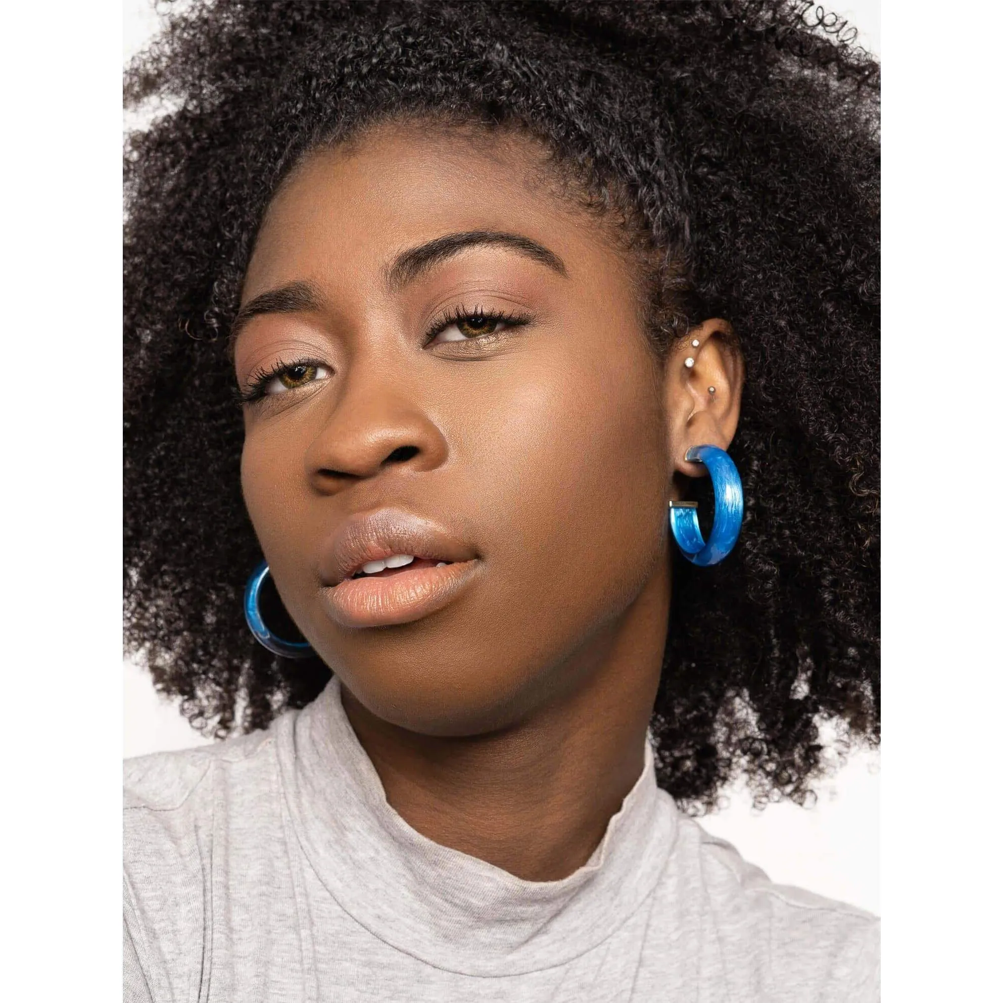 Small Illusion Hoop Earrings