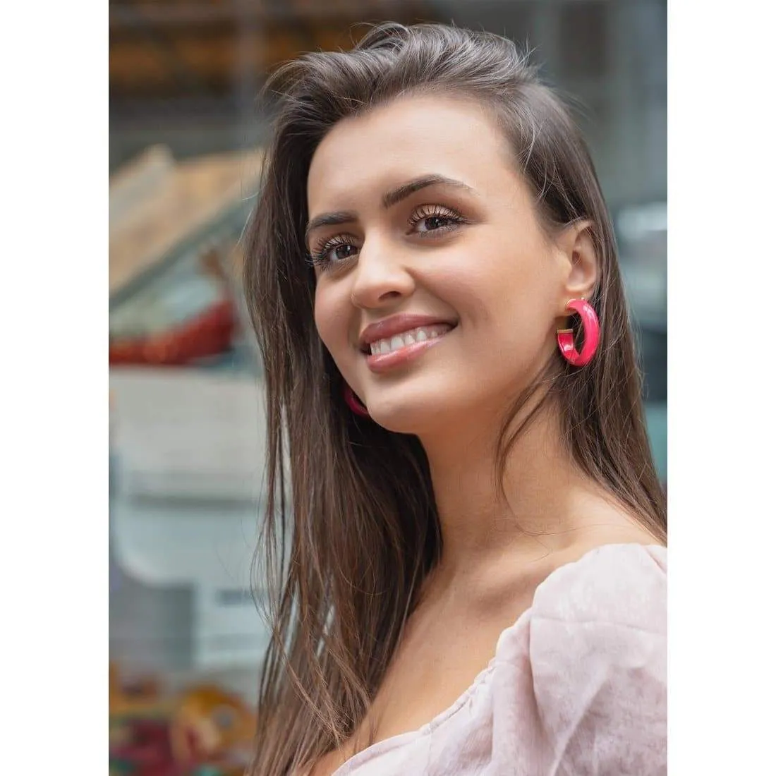 Small Illusion Hoop Earrings
