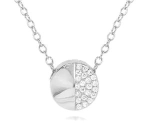 Small Round Pavé Crystal Necklace