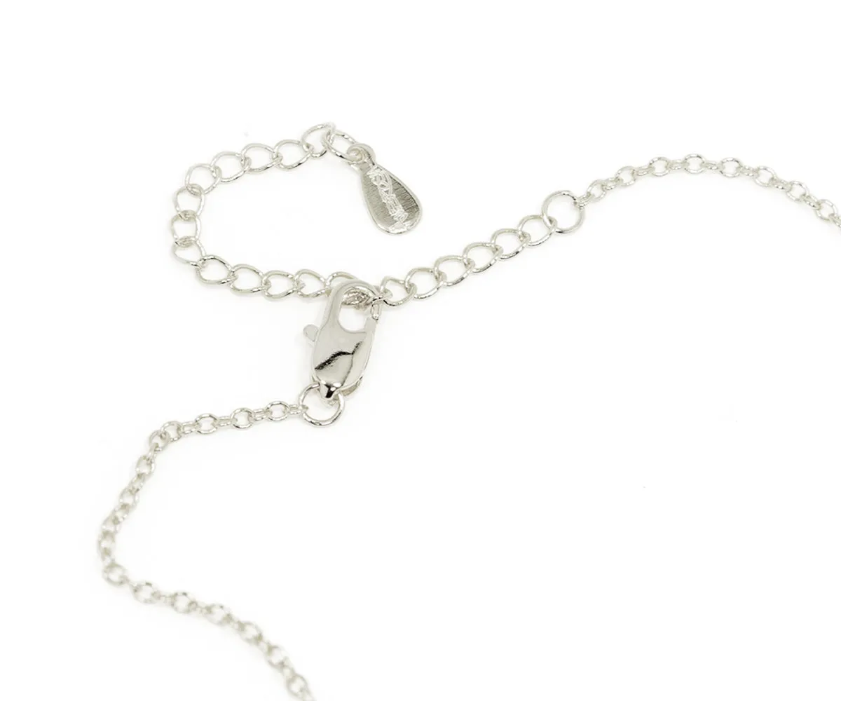 Small Round Pavé Crystal Necklace