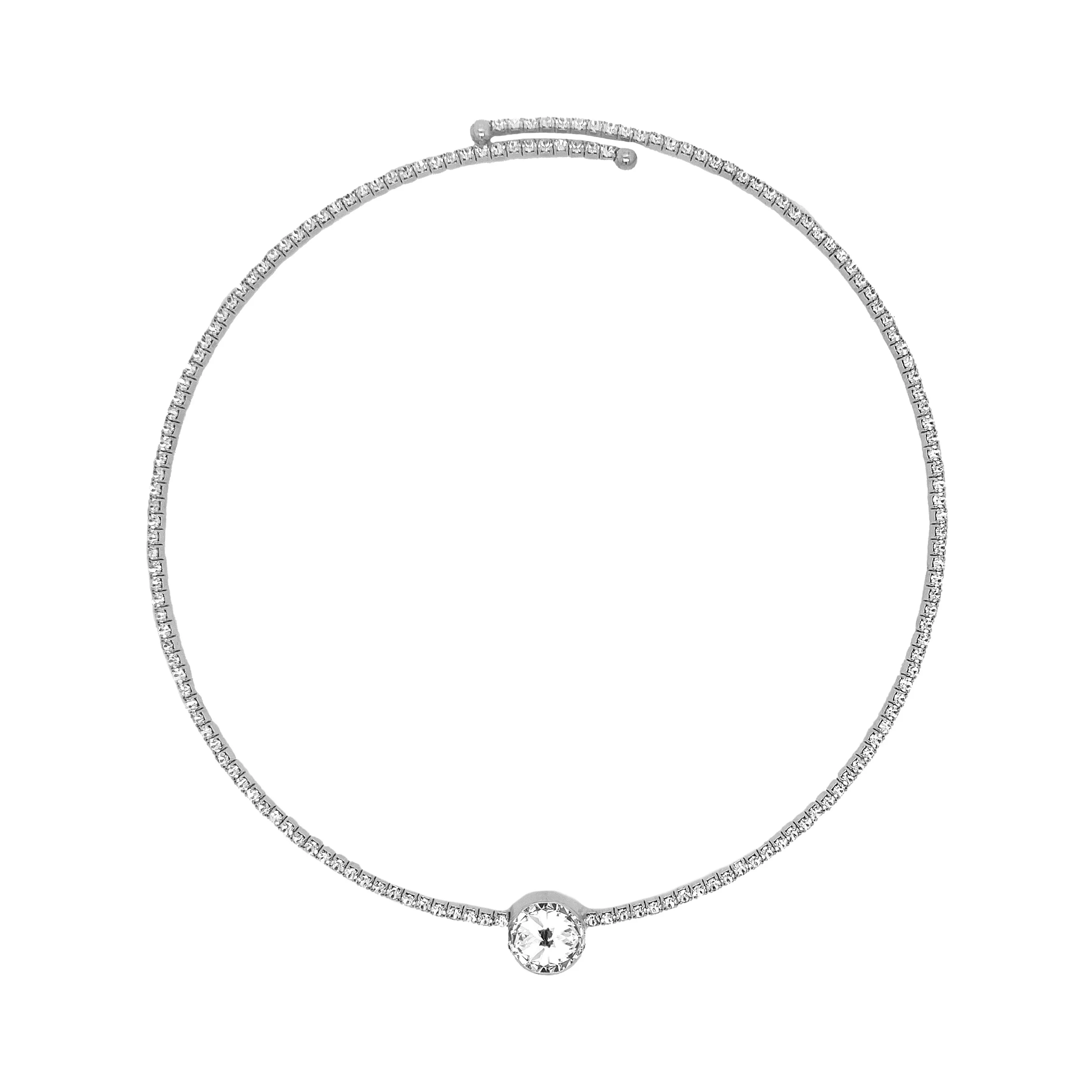 Solitaire Flex Choker Necklace