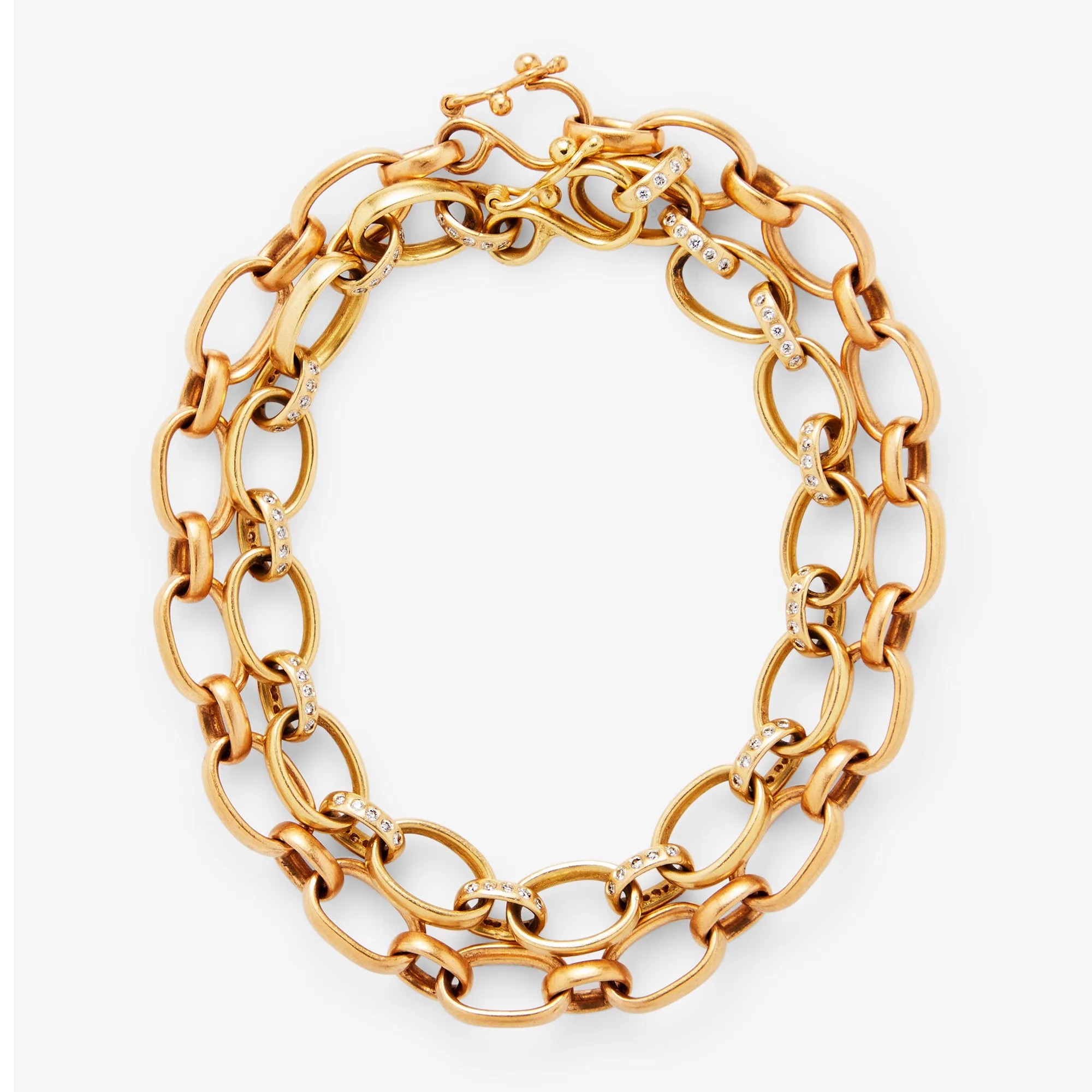 Sonoma Mixed Link Bracelet in 22K Apricot Gold