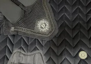 Sound Proof Bonnet | Embroid silver logo & crushed crystals