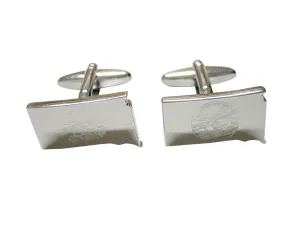 South Dakota Map Shape and Flag Design Cufflinks