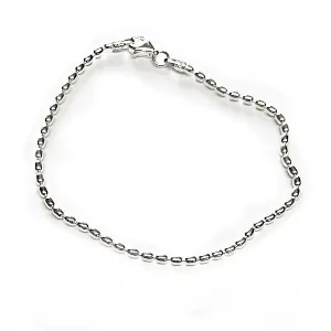 Southern Gates Sterling Silver 1.8mm Rice Bead Bracelet KAR512, 7" (93484)