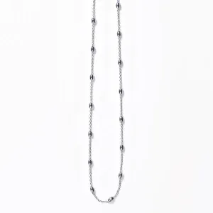 Southern Gates Sterling Silver Rice Bead Satellite Chain KAR605, 24" (97103)