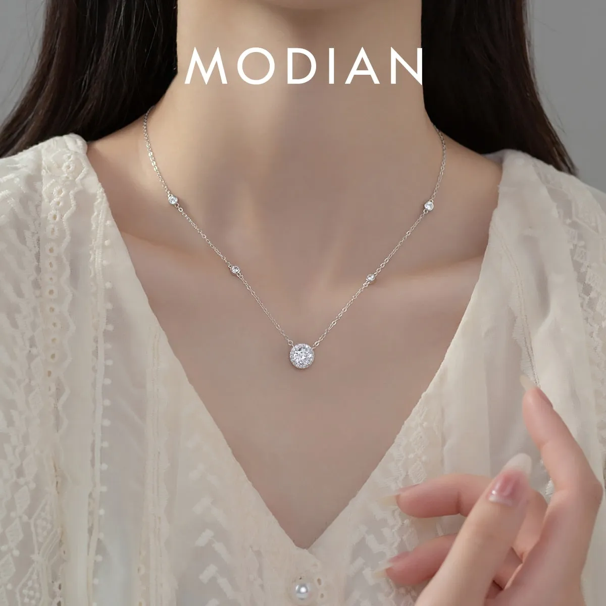 Sparkling CZ Pendant Necklace
