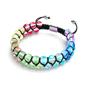 Spectral Chakra | Unicorn Silver | Double Galaxy Glass Bracelet