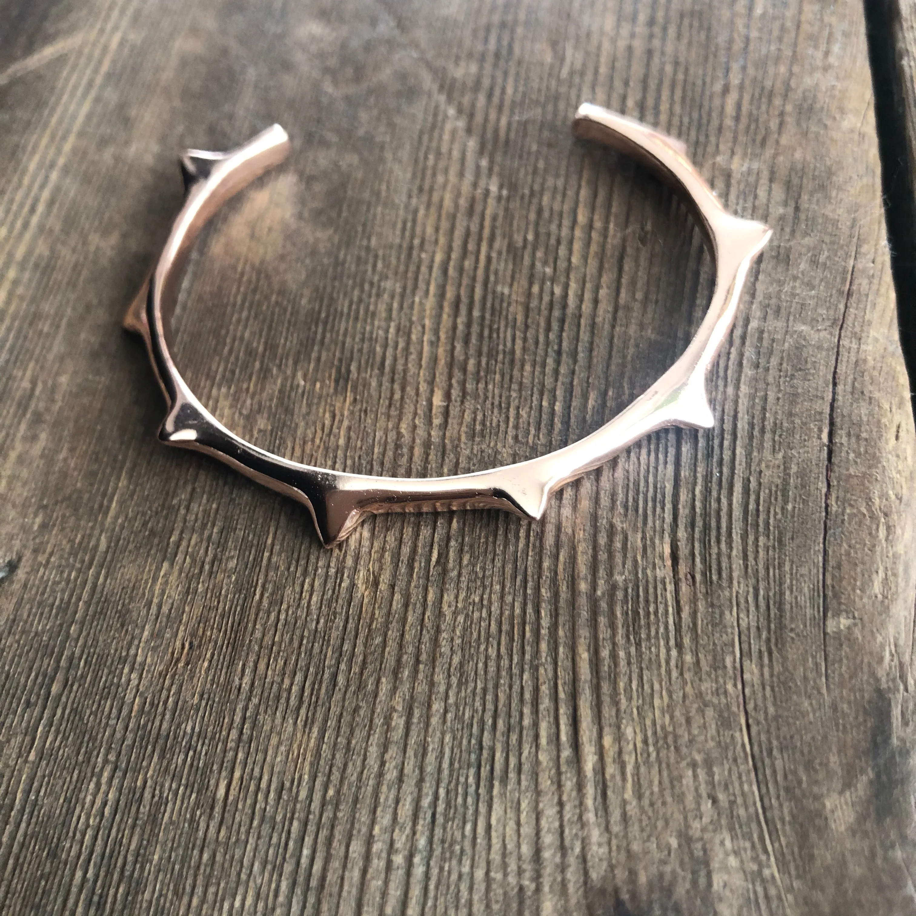 Spiky Bracelet - 14K Rose Gold Plated Brass