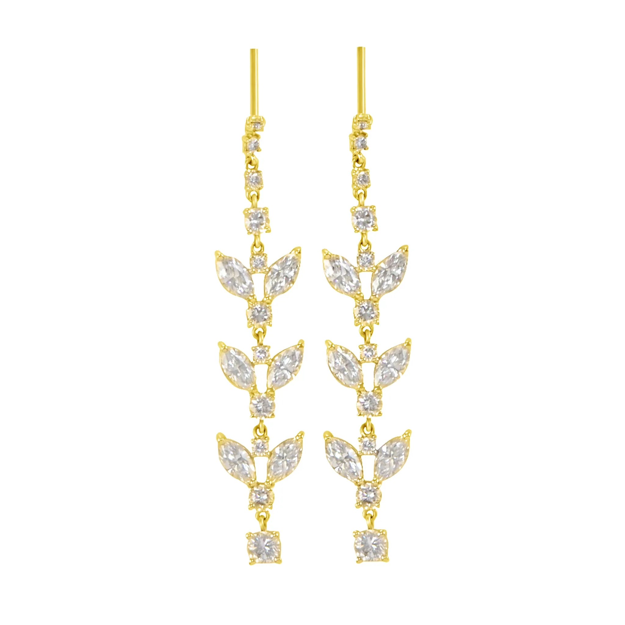 Spring Flower Drop Earrings