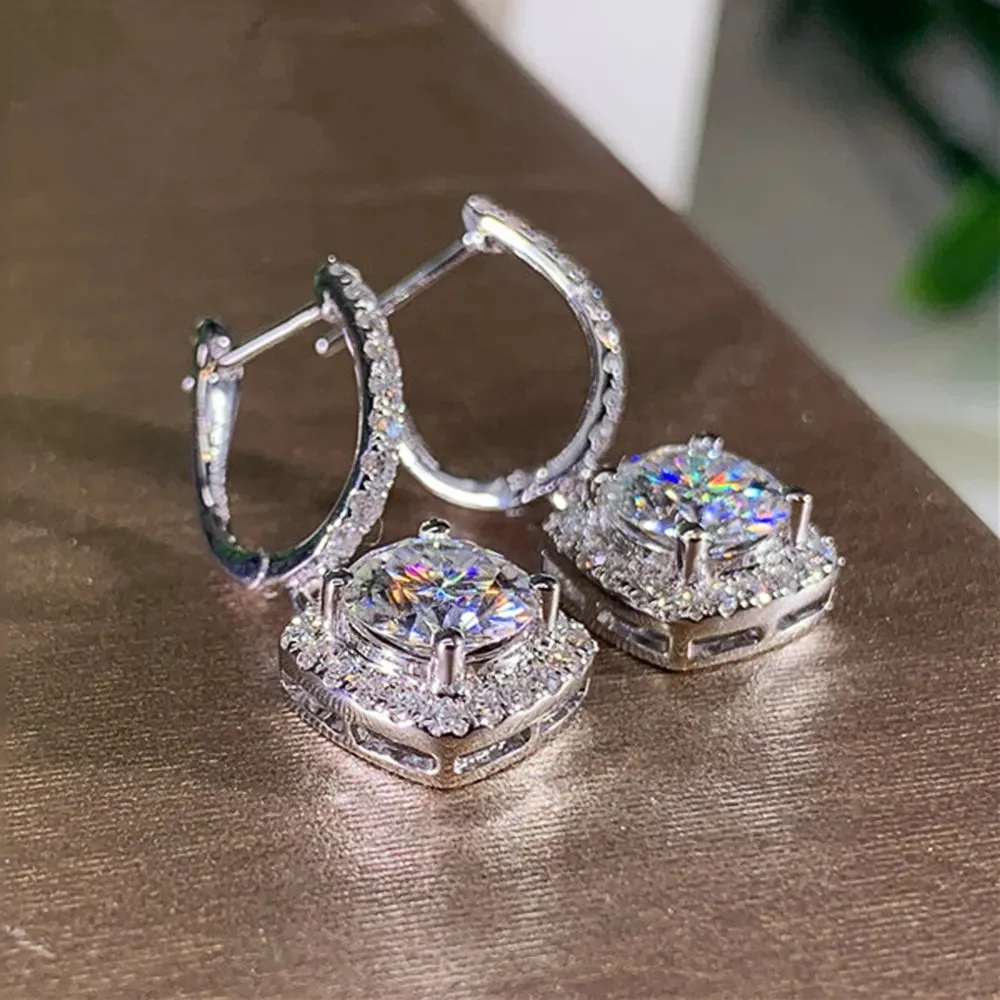 Square Dangle Drop Earrings