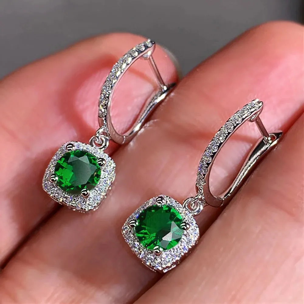 Square Dangle Drop Earrings