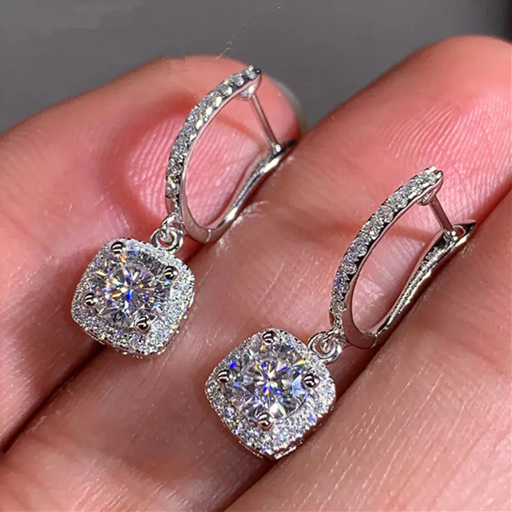Square Dangle Drop Earrings